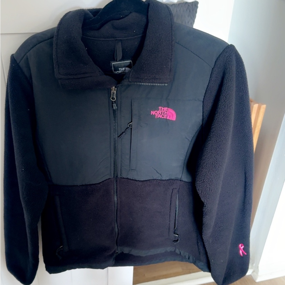 The North Face Black Fleece Jacket - Special Addition for Breast Cancer Month